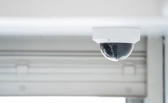 CCTV camera installed on a residential house in Kolkata.